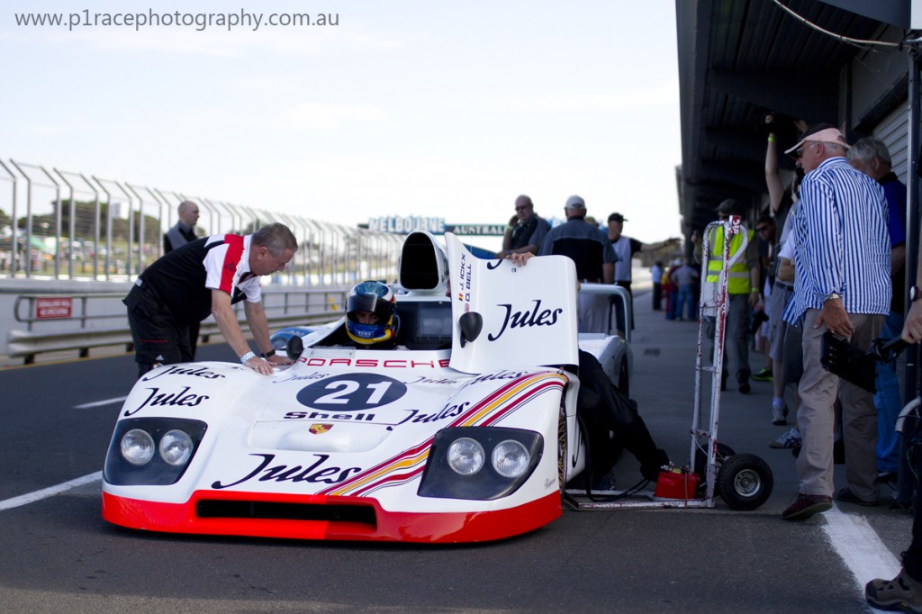 One of the headliners for the meet - this triple Le Mans-winning Porsche 936/81, driven by V8 Supercars driver Alex Davison.