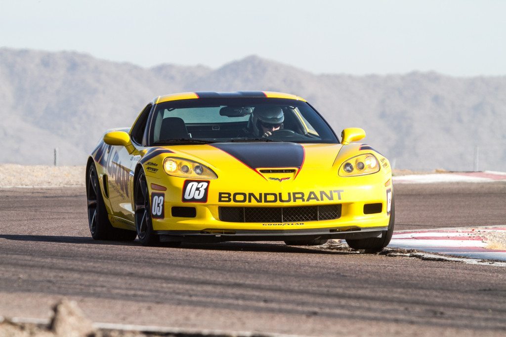 Ryan Schnell putting the C6 Grand Sport through its paces on the Firebird track. (Bondurant/Clutch Photos)