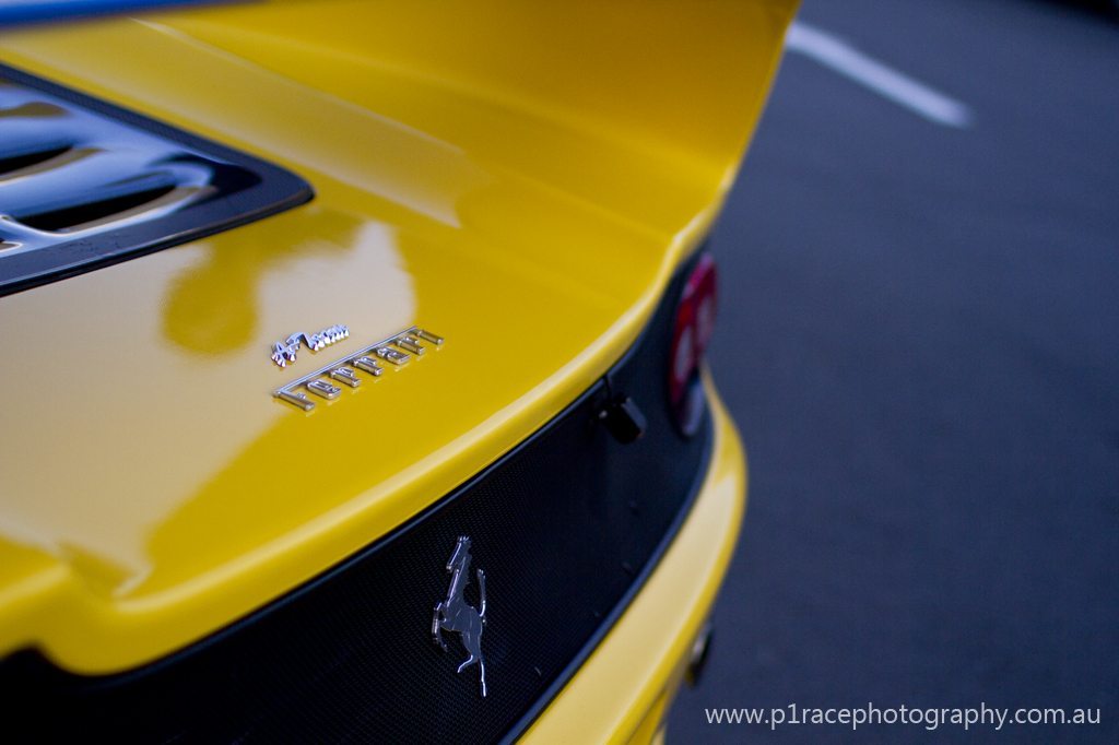 Sevens Day 2013 - Yellow Ferrari F50 - rear end three-quarter detail shot 3