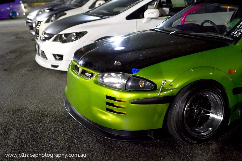 Speed City drift night - car show - Green Proton Satria - White Honda Civic - Perodua Myvi lineup 5