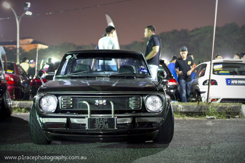 Speed City drift night - car show - Japanese classic 1 - front-on shot 12