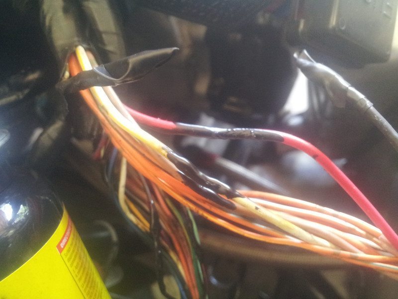 Liquid electrical tape solved the problem of burned up wire insulation. Photo: John Wood