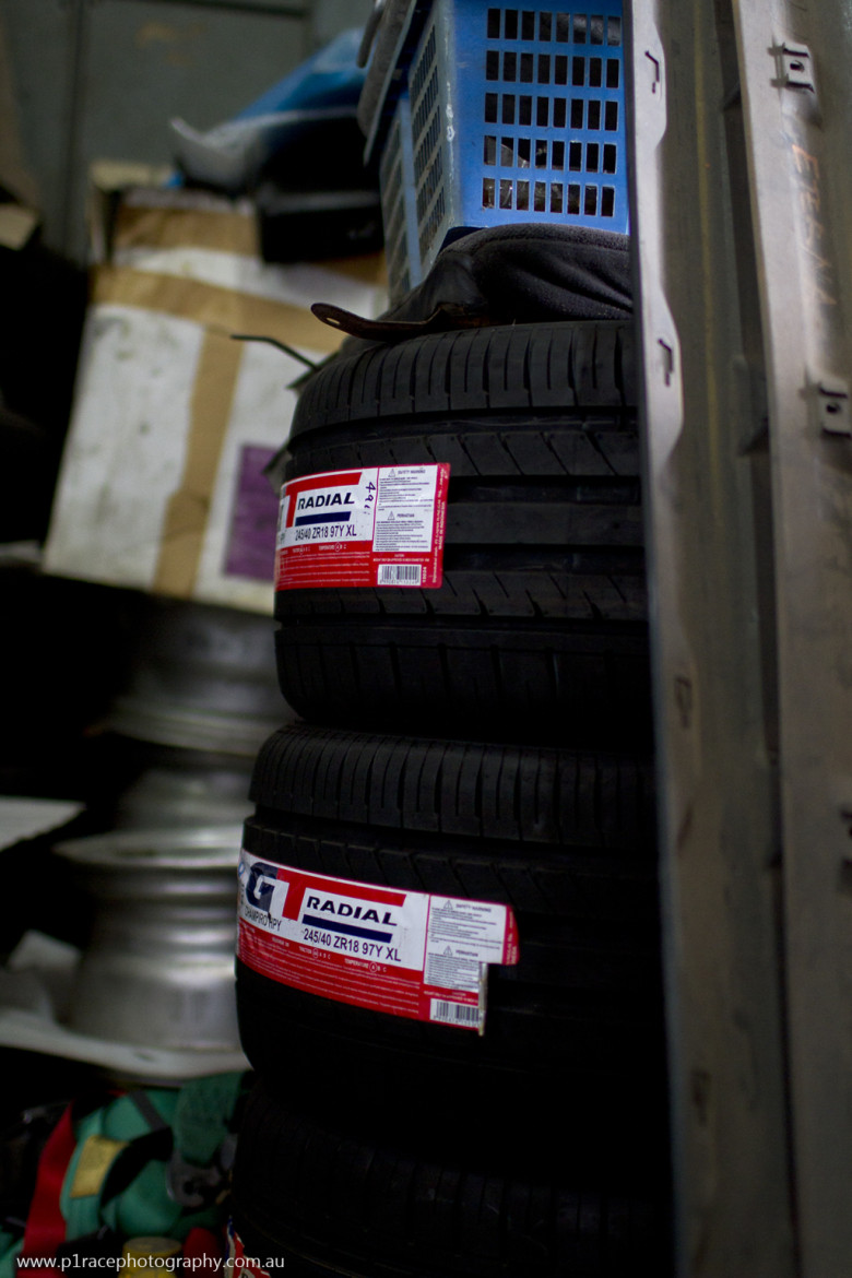Kazuto Garage - hidden warehouse - Downstairs - GT Radial tyre stack 2