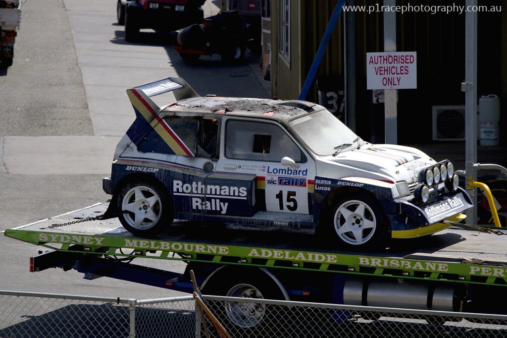 WTAC-2013-Pits-Rothmans-MG-Metro-6R4-Flatbed-truck-burnt-out-shot-2