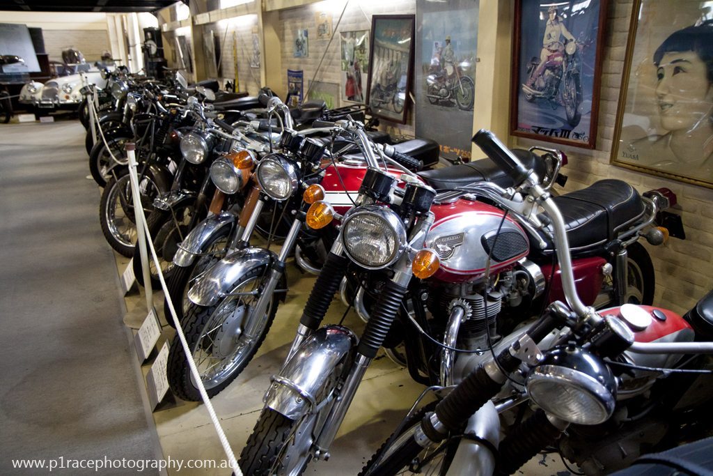 Iwashita Collection - Main Museum - Old Kawasaki and Yamaha bikes 1