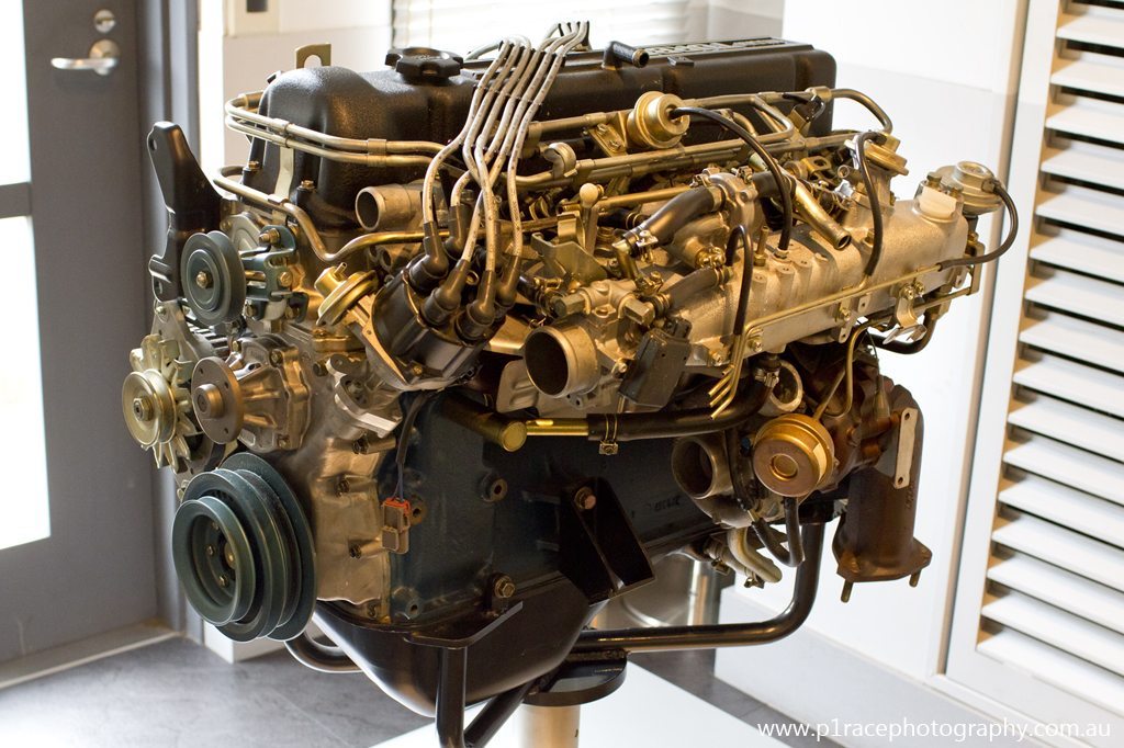 Nissan Engine Museum - 1979 L20 ET - Front three-quarter shot 3