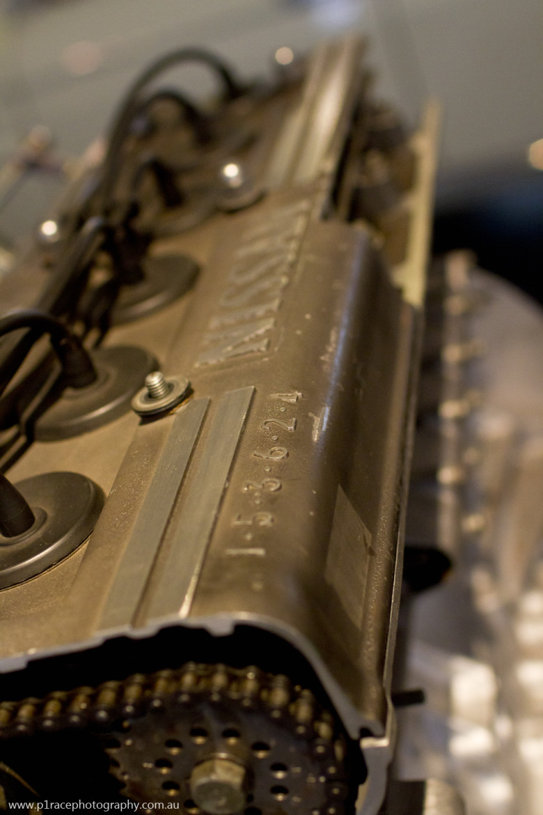 Nissan Engine Museum - S20 engine cutaway - firing order close-up shot 2
