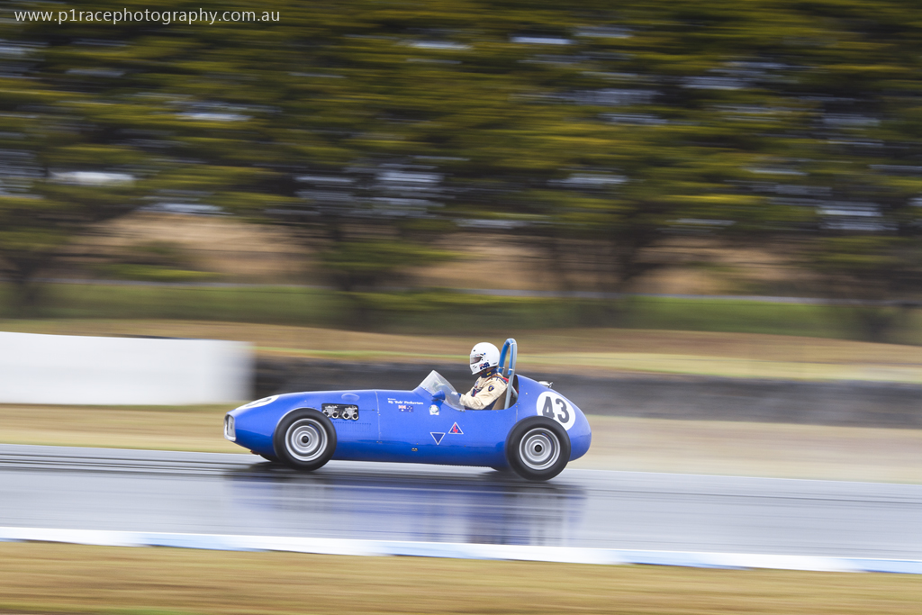 Phillip Island Classic 2014 - Friday - Bob Pinkerton - 1955 Peugeot Special - Turn 9 entry - profile pan 3