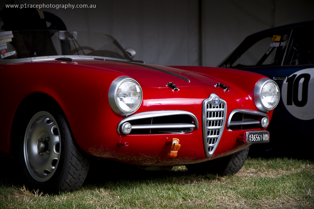 Phillip Island Classic 2014 - Friday - Pits - 1958 Alfa Romeo 750 Giulietta Spider - Front three-quarter shot 3