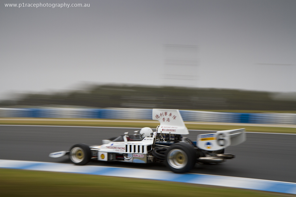 Phillip Island Classic 2014 - Friday - Richard Davison - 1974 Lola T332 - Turn 9 apex - rear three-quarter pan 1
