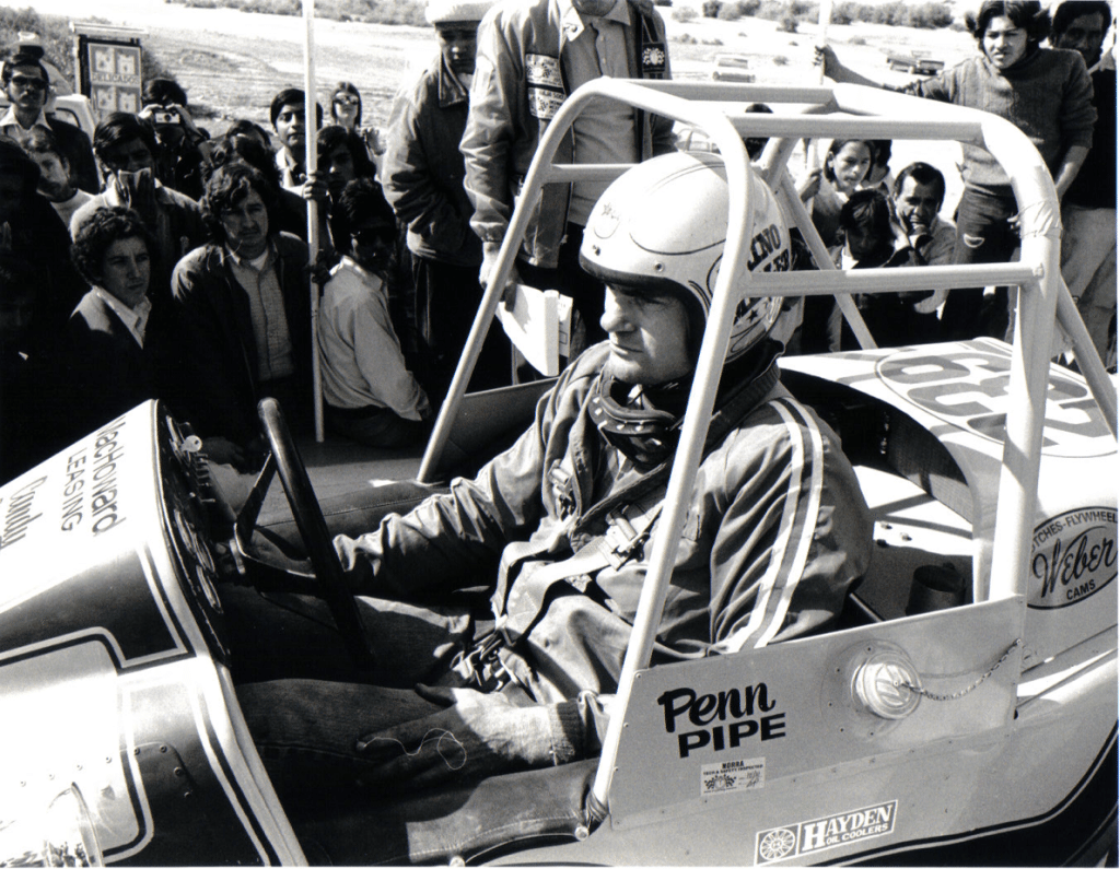Seen here at the start of the 1972 NORRA Mexican 1000, Drino Miller was a fearless competitor and a brilliant innovator in all types of professional motorsports. 
