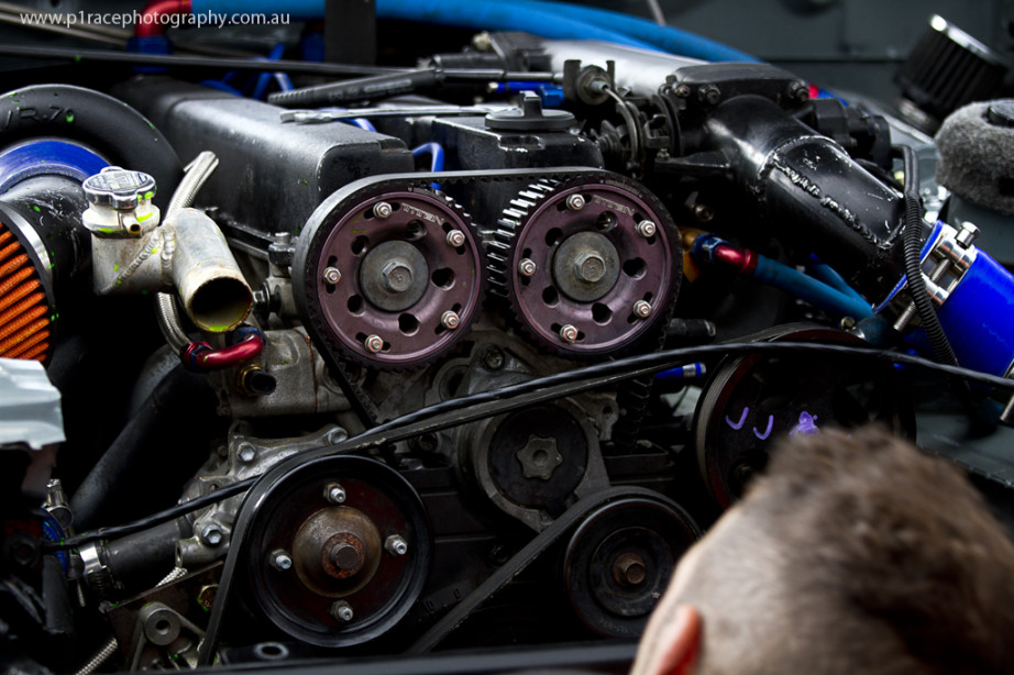 ADGP 2014 Finals - Calder Park - Alex Sciacca - Mazda RX-8 - Pits- Engine shot 2