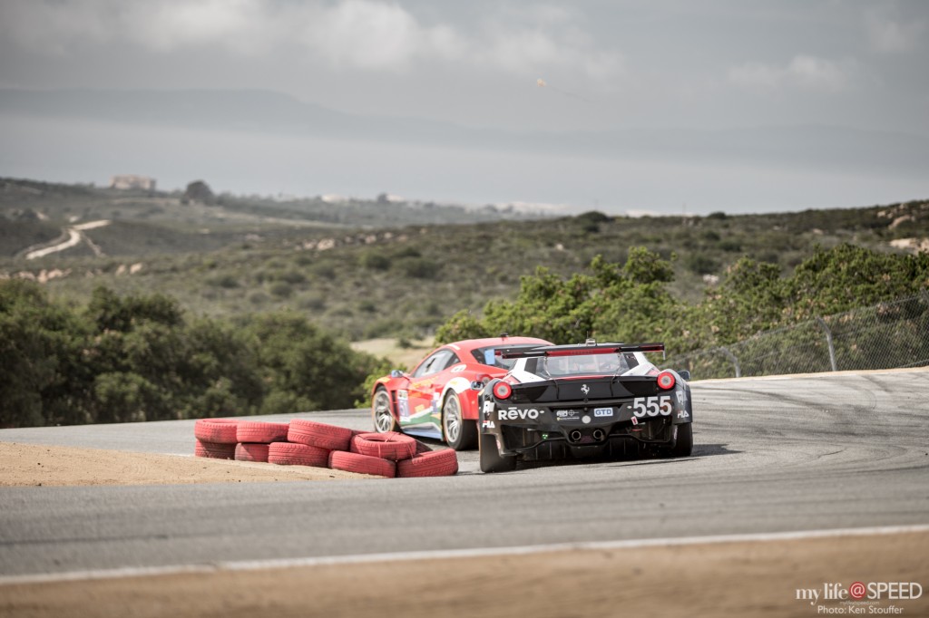 Following closely over the top of the Corkscrew