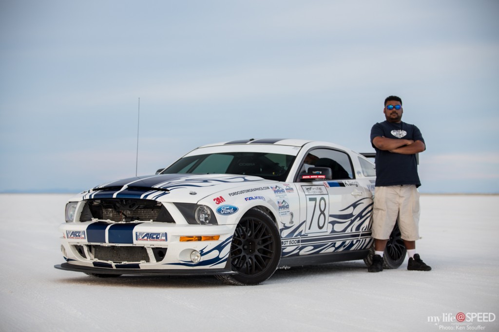 Kash and his GT500 on the famous Bonneville Speedway