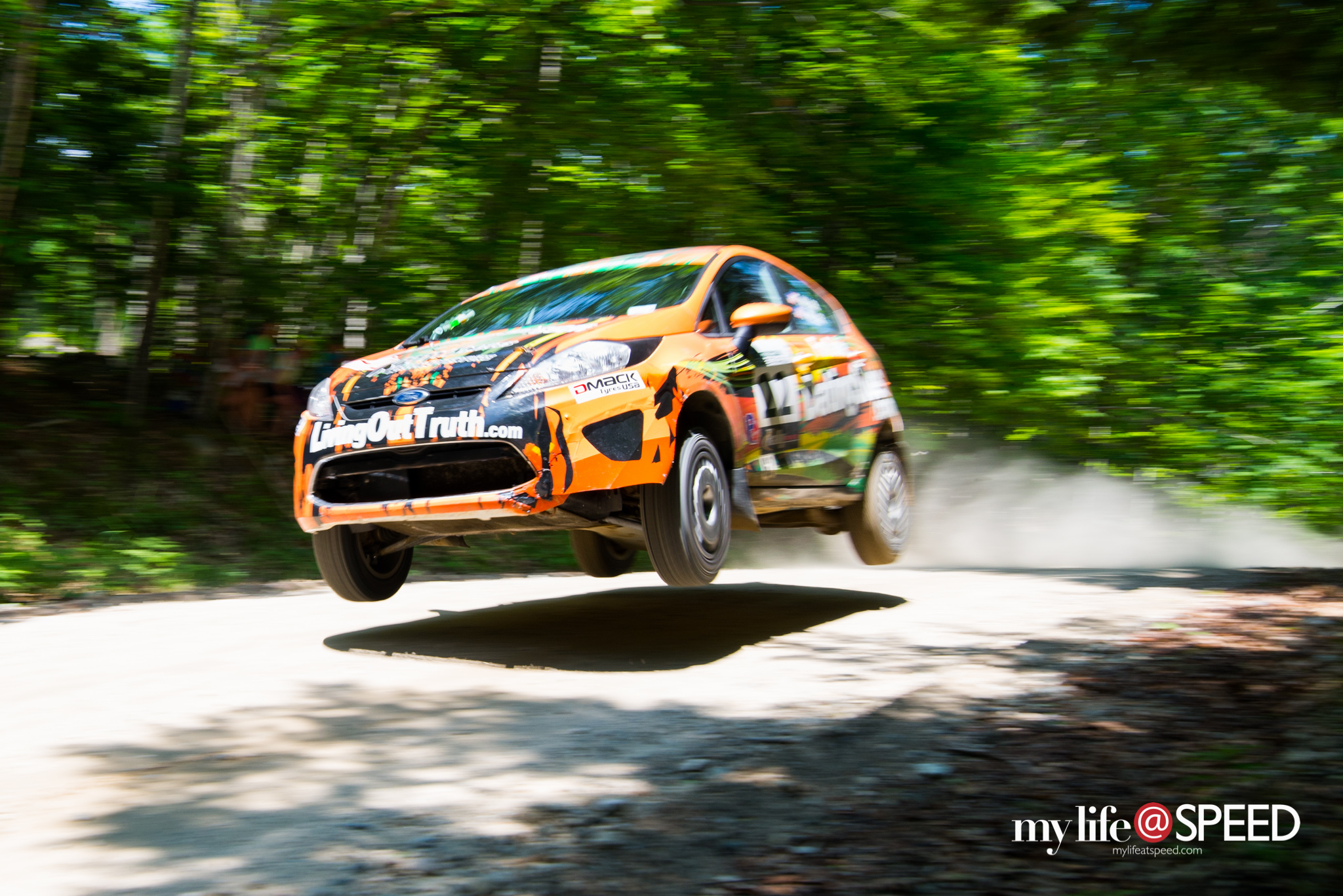 Troy and Jeremy Miller in their 2011 Ford Fiesta R2 big air at Concord Pond