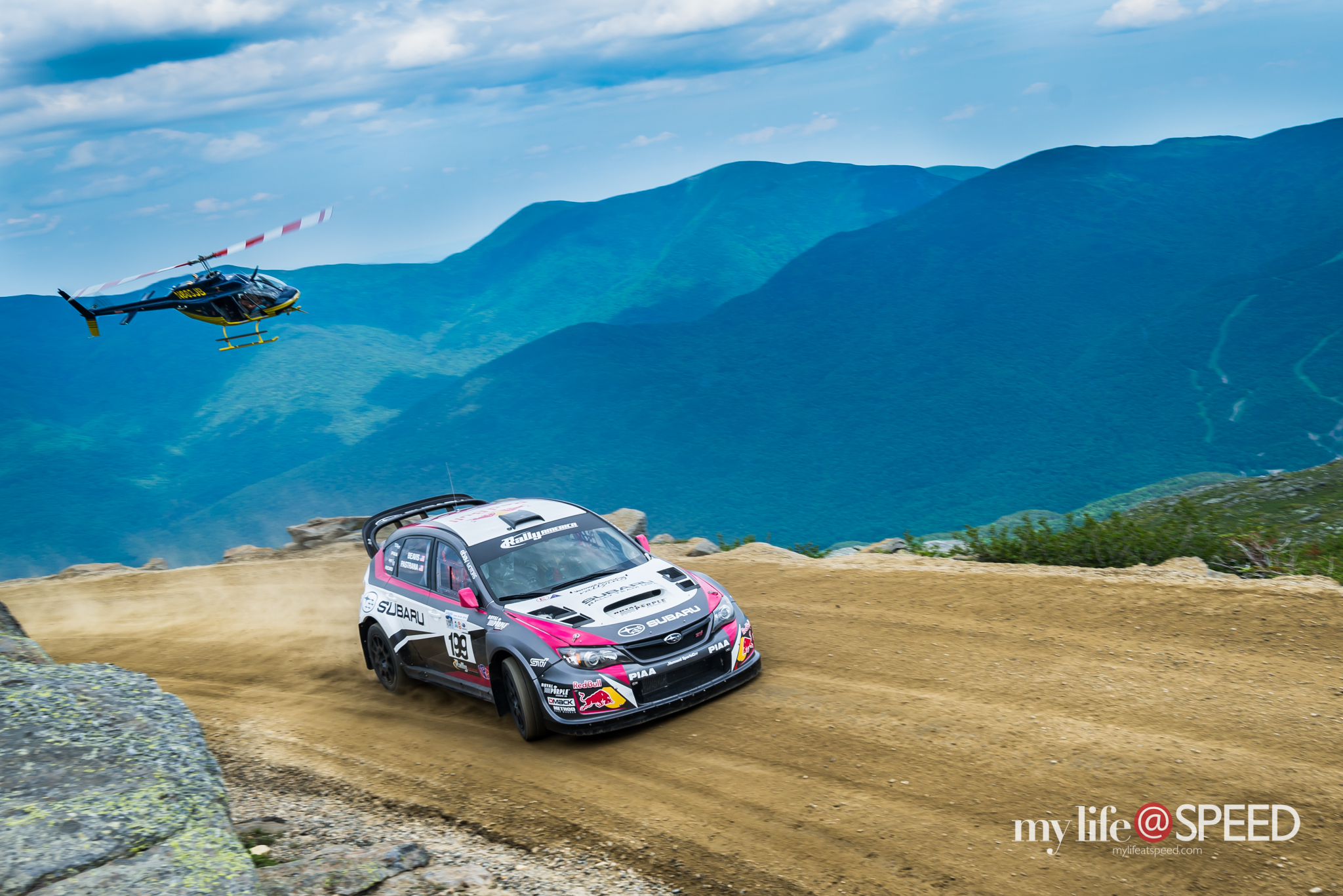 Pastrana being chased by the helicopter. 