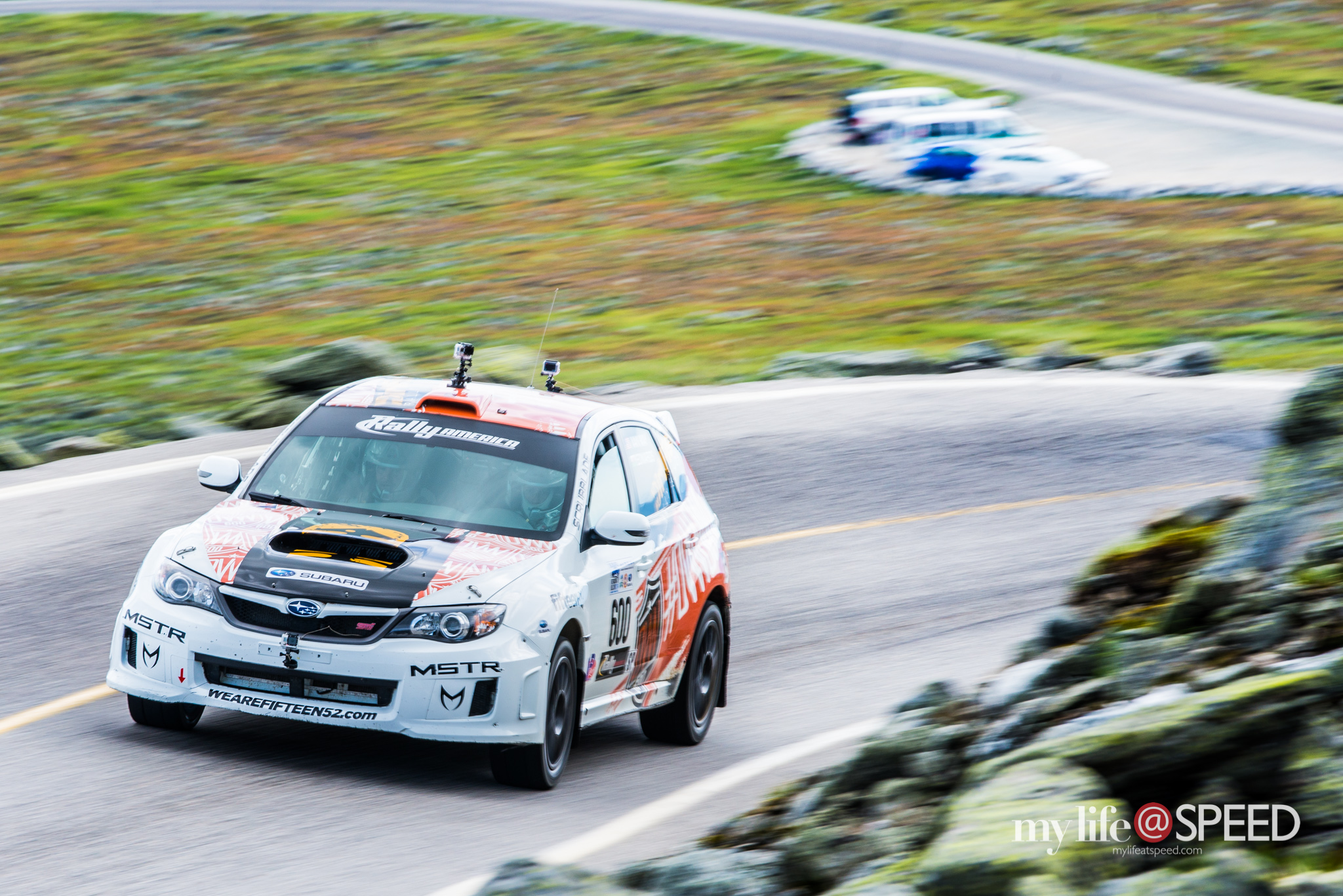 600, Dillon Van Way/Andrew Edwards in their 2013 Subaru STI just above Cow Pasture.