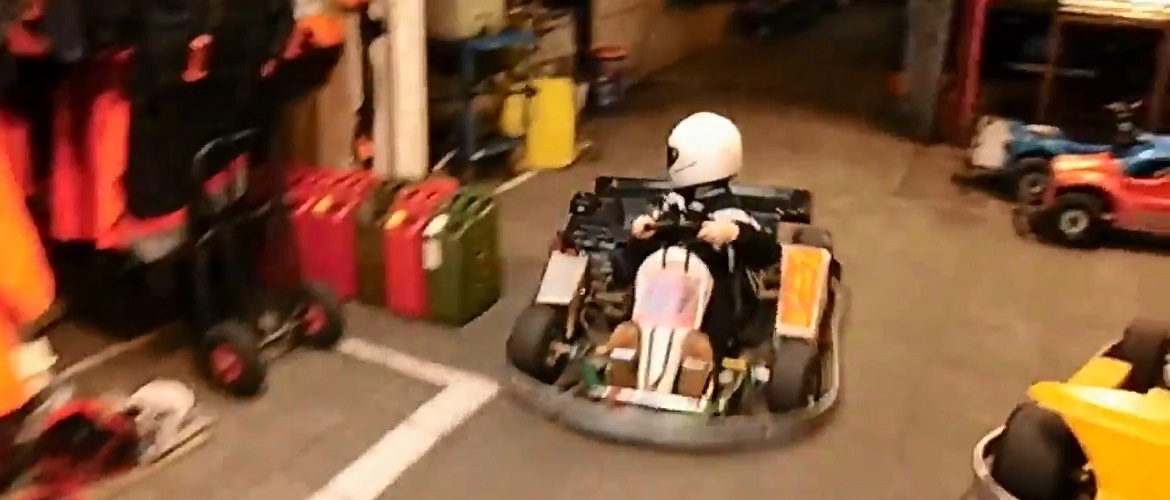 Danish Kid Parks Go Kart