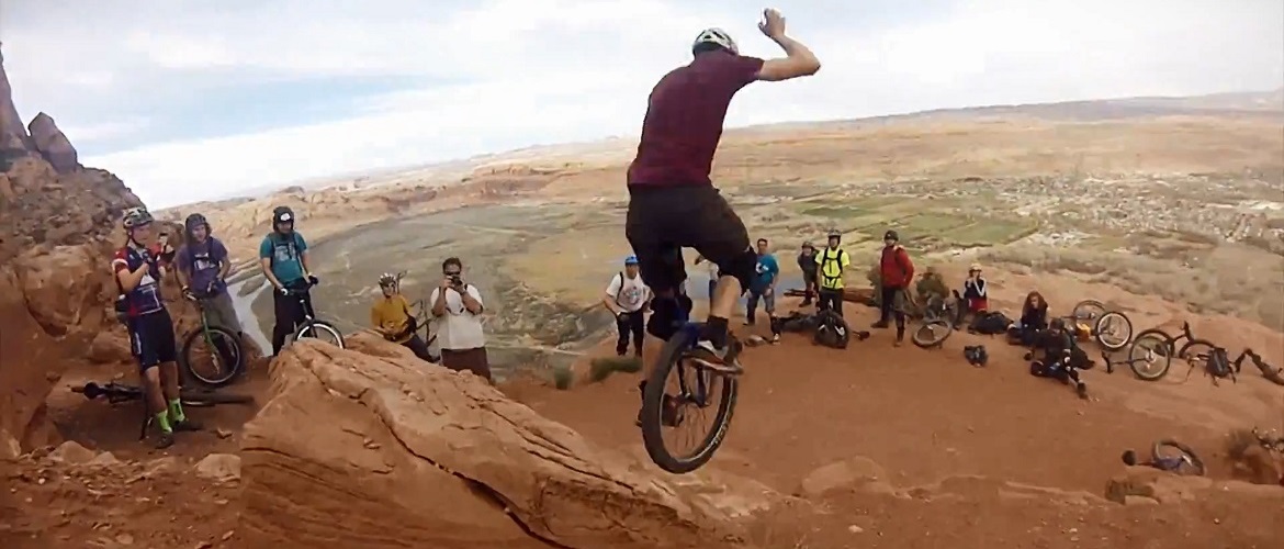 Unicycling in Moab