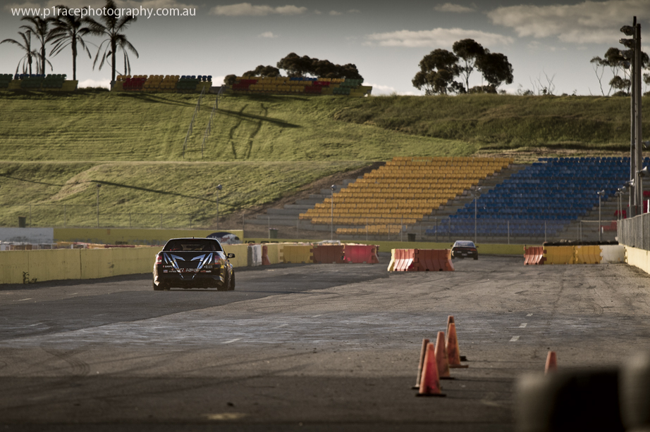 VicDrift 2014 - Round 5 - Josh Robinson - VE Holden Commodore Ute - Return road - Rear shot 2