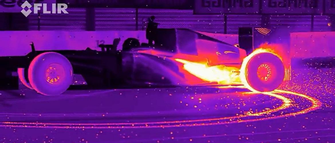 F1 Burnout in Infrared