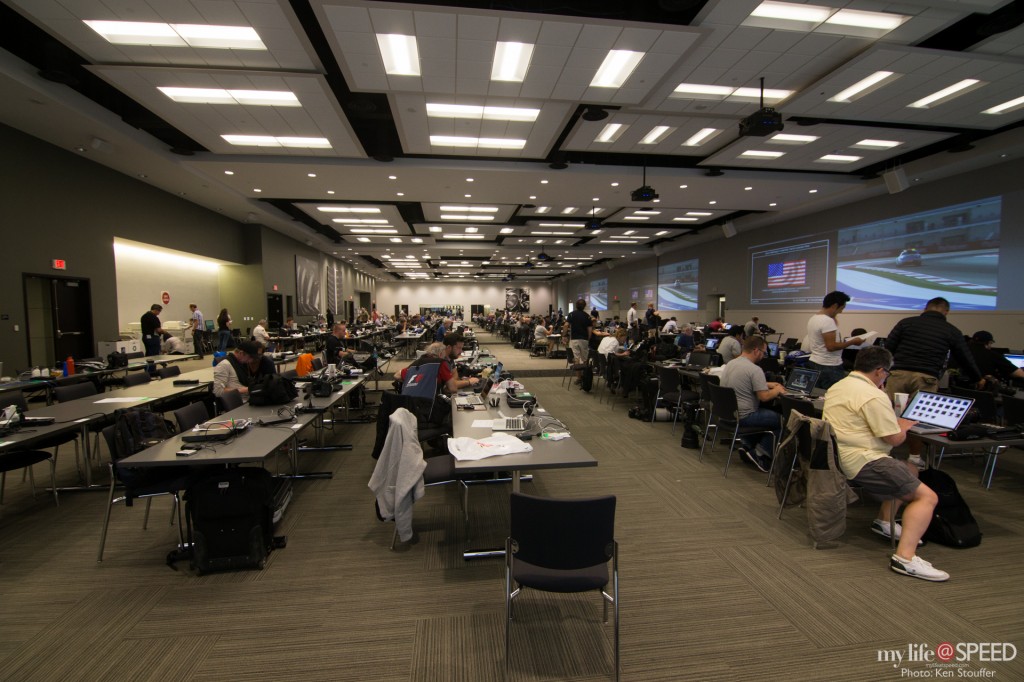 The media center is massive.  At least a dozen languages being spoken in this room, right now.