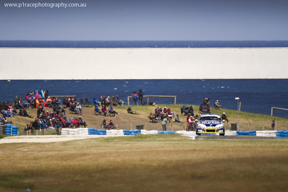 V8 Supercars 2014 - Phillip Island 400 - Sunday - Jack Perkins - Jeld Wen Ford FG Falcon - Turn 6 exit - Front shot 1