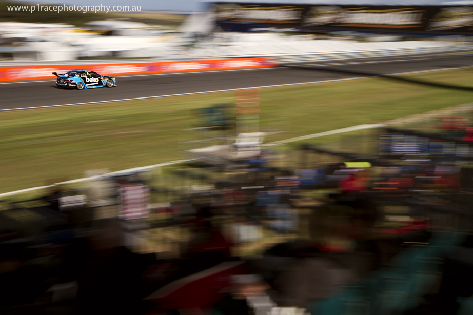 V8 Supercars 2014 - Phillip Island 400 - Sunday - Will Davison - Erebus E63 AMG - Gardner Straight - Grandstand rear three-quarter pan 2