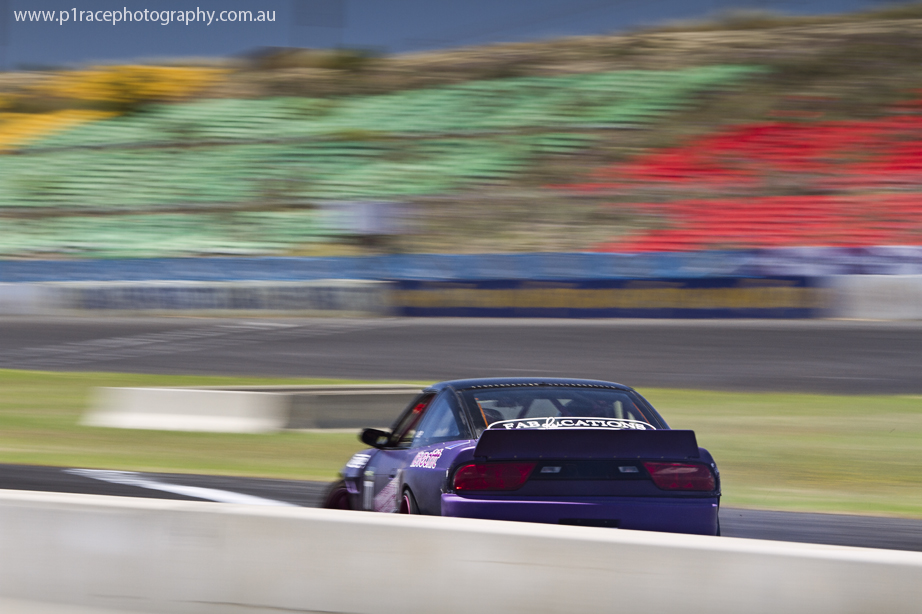 ADGP 2014-15 - Round 2 - Melbourne - Catherine May - Nissan S13 SilEighty - Horseshoe exit - Rear three-quarter pan 1