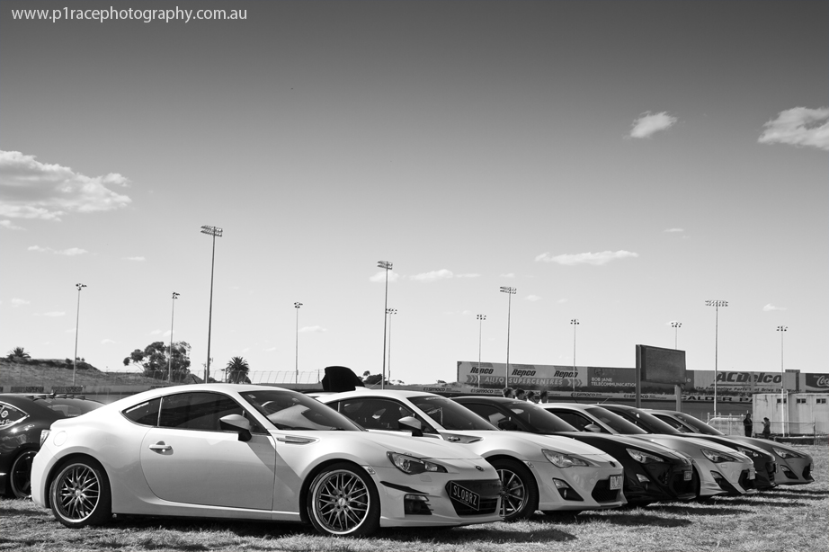 ADGP 2014-15 - Round 2 - Melbourne - GSS Car Show - Toyota ZN6 86 and Subaru BRZ line-up 1