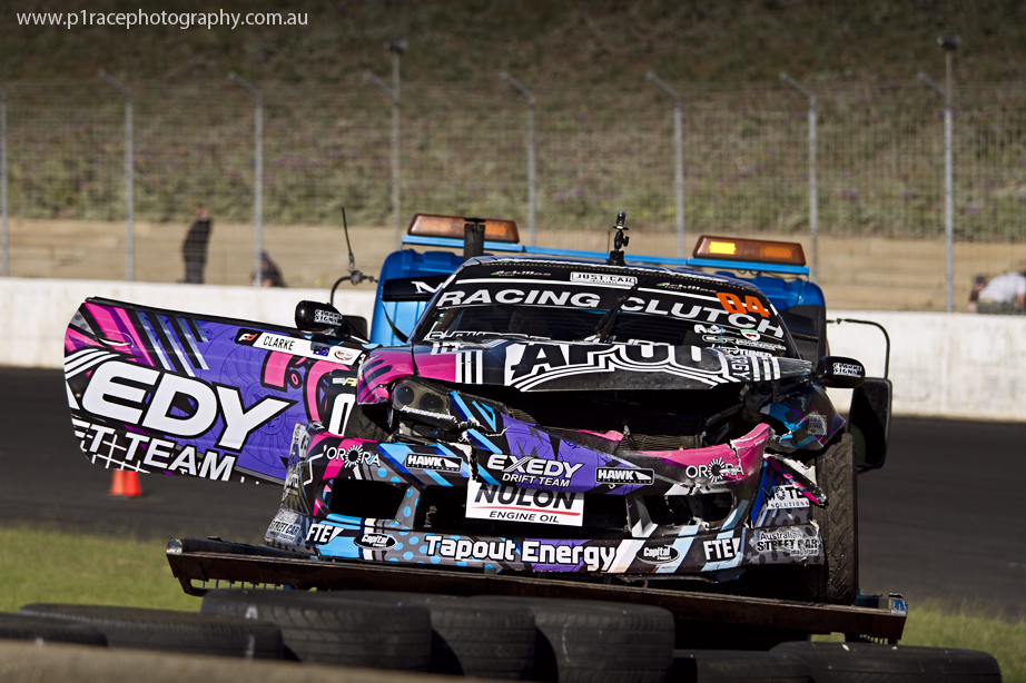ADGP 2014-15 - Round 2 - Melbourne - Levi Clarke - S15 Nissan 200SX V8 - Flatbed truck - Front shot 1
