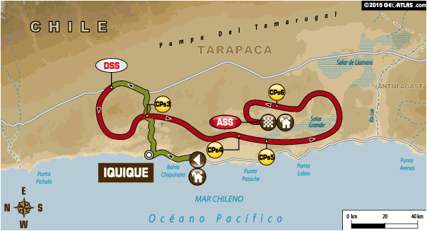 Dakar Rally 2015 Stage 7 Trucks Route