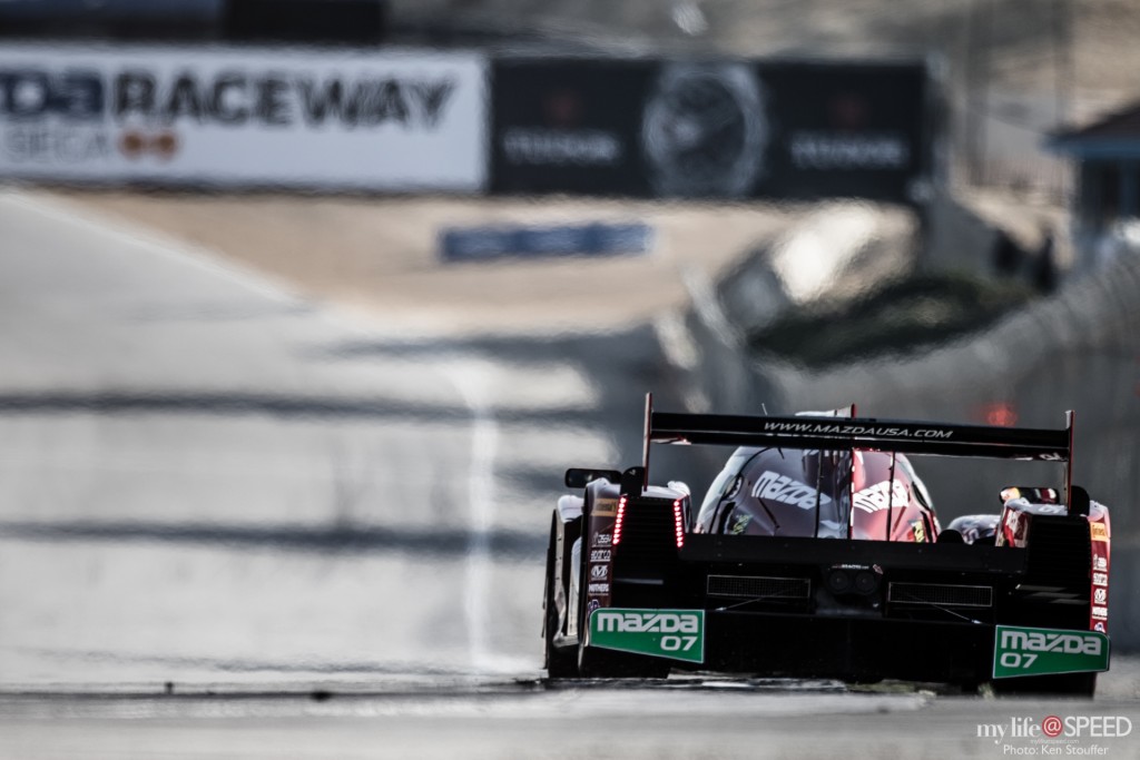 Mazda Prototype heads up the front stretch