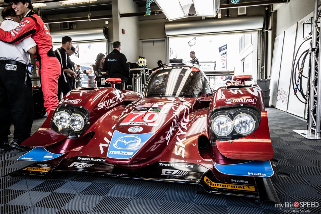 The Mazda Prototype is shined up and ready to race