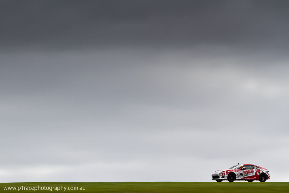 Shannons Nationals 2015 - Round 2 - Phillip Island - Pedders ZN6 Toyota 86 - Turn 9 exit - Front three-quarter pan 1