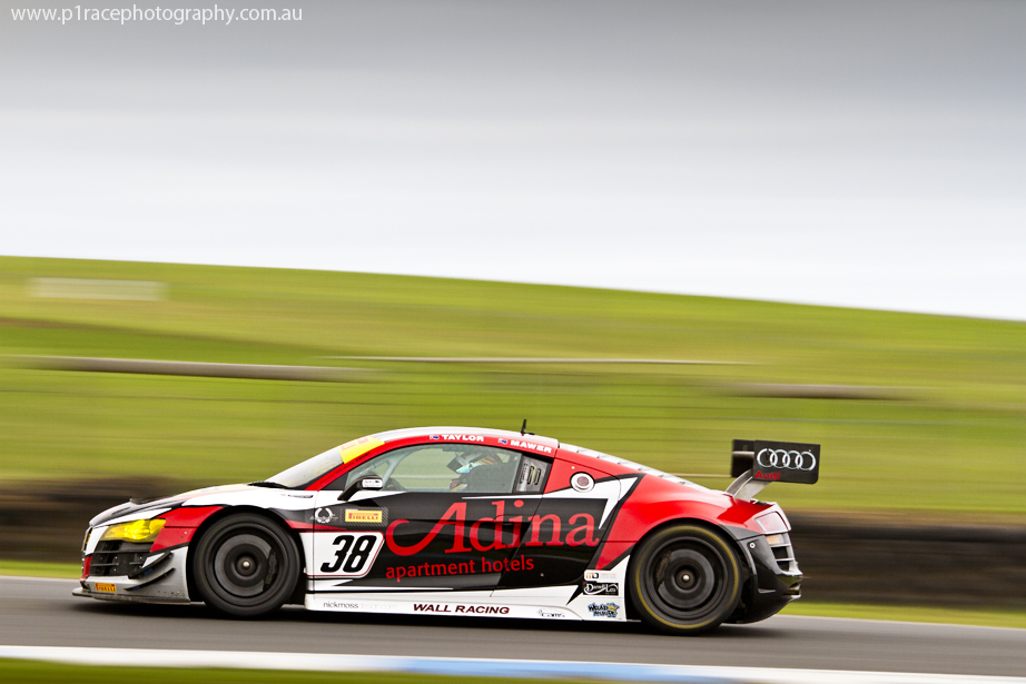 Shannons Nationals 2015 - Round 2 - Phillip Island - Taylor - Mawer - Audi R8 LMS - Turn 10 exit - Profile pan 1