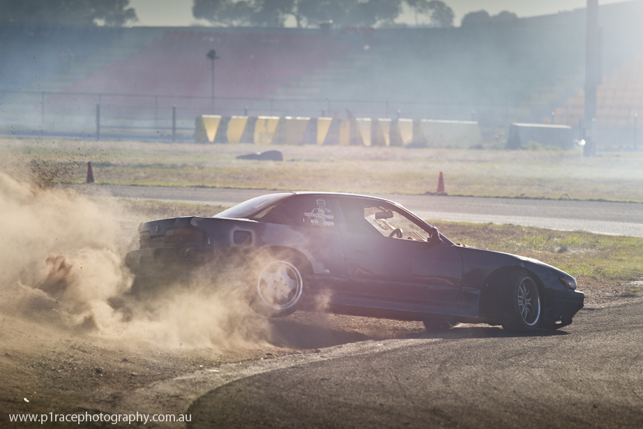 VicDrift Round 1 2015 - Colin Ironside - S13 Silvia - Turn 1 outer - Off-road shot 3
