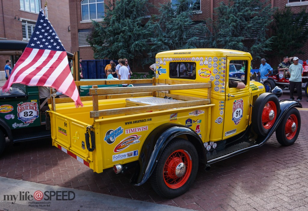 1933 Ford Pickup driven by Jeff Fredette and navigated by Eric Fredette both from Beecher, IL. 