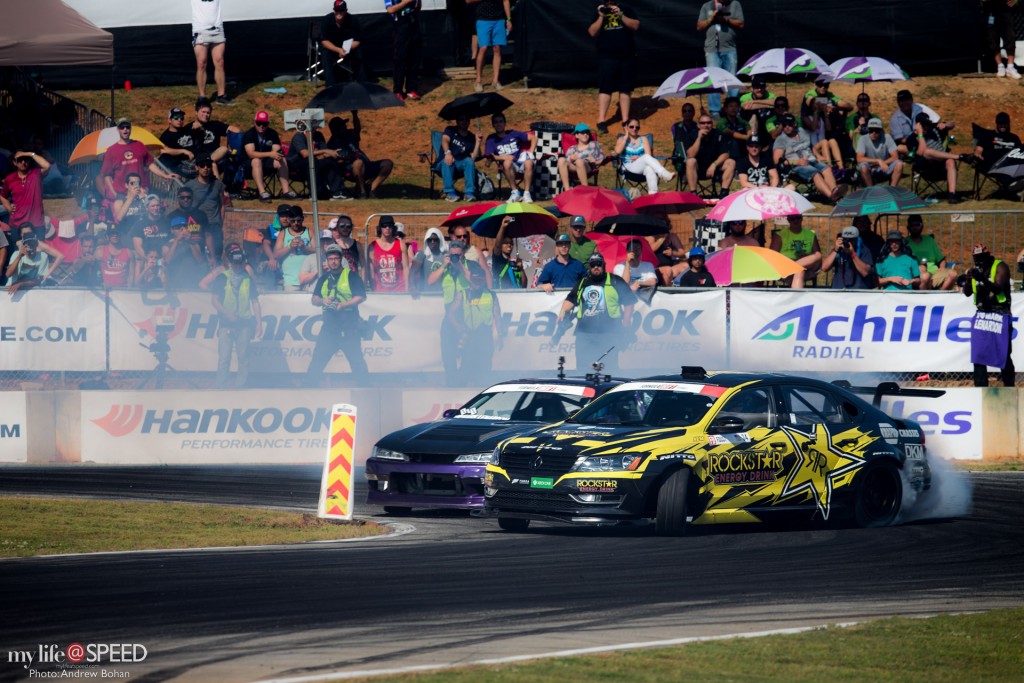 Sophomore driver Geoff Stoneback defeats two time champion Tanner Foust