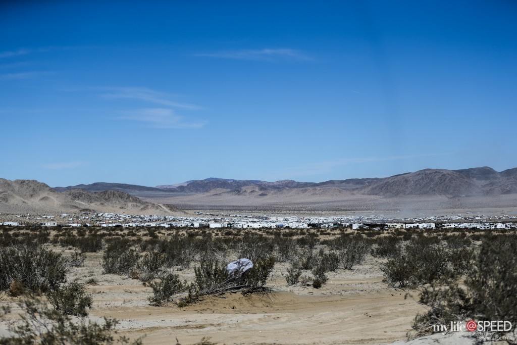 A sea of RV's and people fill the once empty lake bed and give rise to Hammertown.