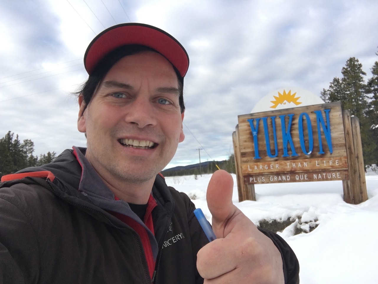 Bobby Danger - Alcan MINI gives a 'thumbs up' from Yukon Territory