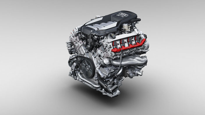 Photo courtesy of Audi. The 4.2L V8 FSI.