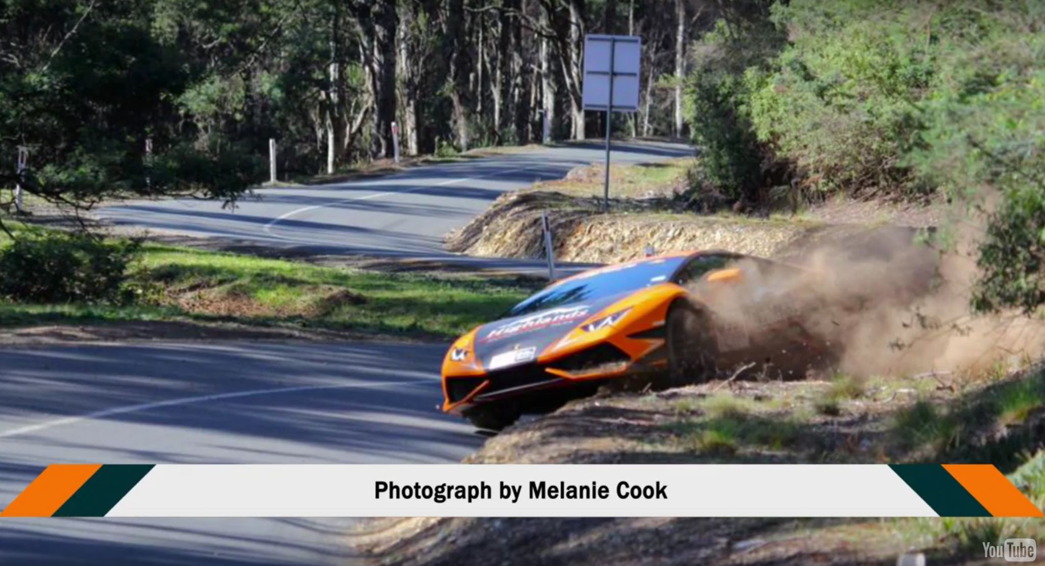 Tony Quinn “goes banking” at Targa Tasmania